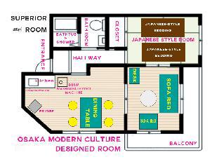 ［大阪市南部］アパートメント（45m²）｜ 2ベッドルーム／1バスルーム