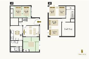 ［大阪城&京橋］一軒家（121m²）｜ 3ベッドルーム／1バスルーム